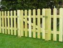 Деревянный забор из штакетника "Вертикаль3"